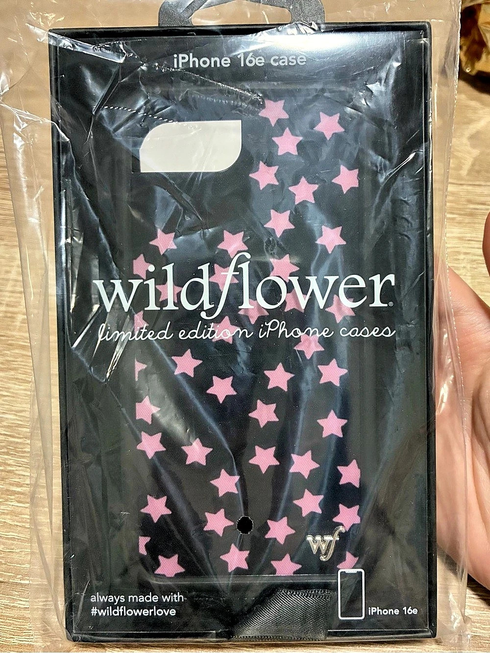 NWT Wildflower Super Cute Stars iPhone 16e/17e Case Pink Stars